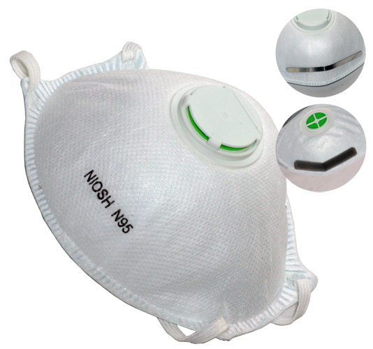 10PC N95 Valved Particulate Respirator Masks